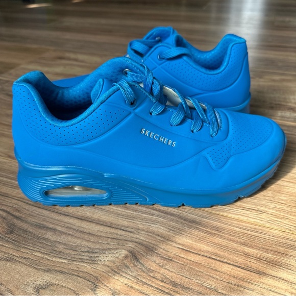 Skechers Womens Uno Night Shades Sneakers Shoes Size 9 Blue 73667 Worn Once